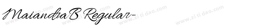 MaiandraB Regular字体转换